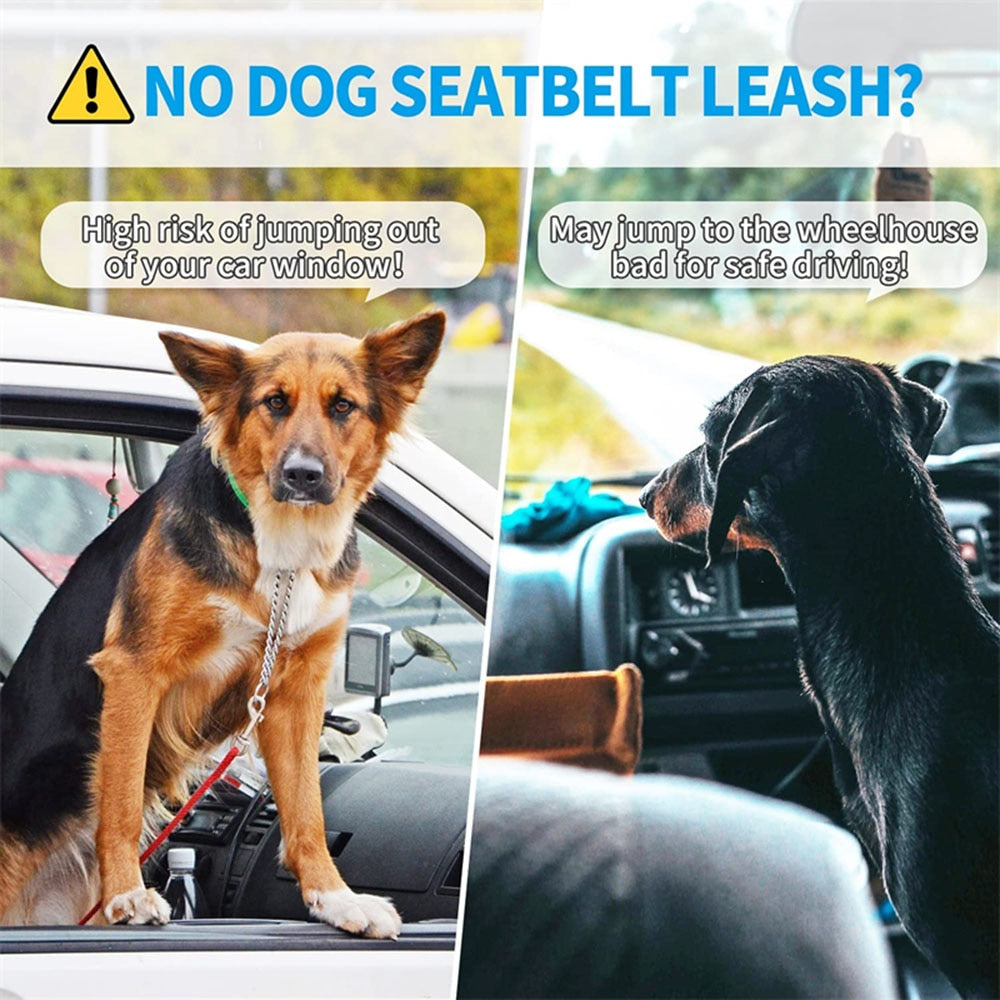 Elastic Dog Seatbelt Harness